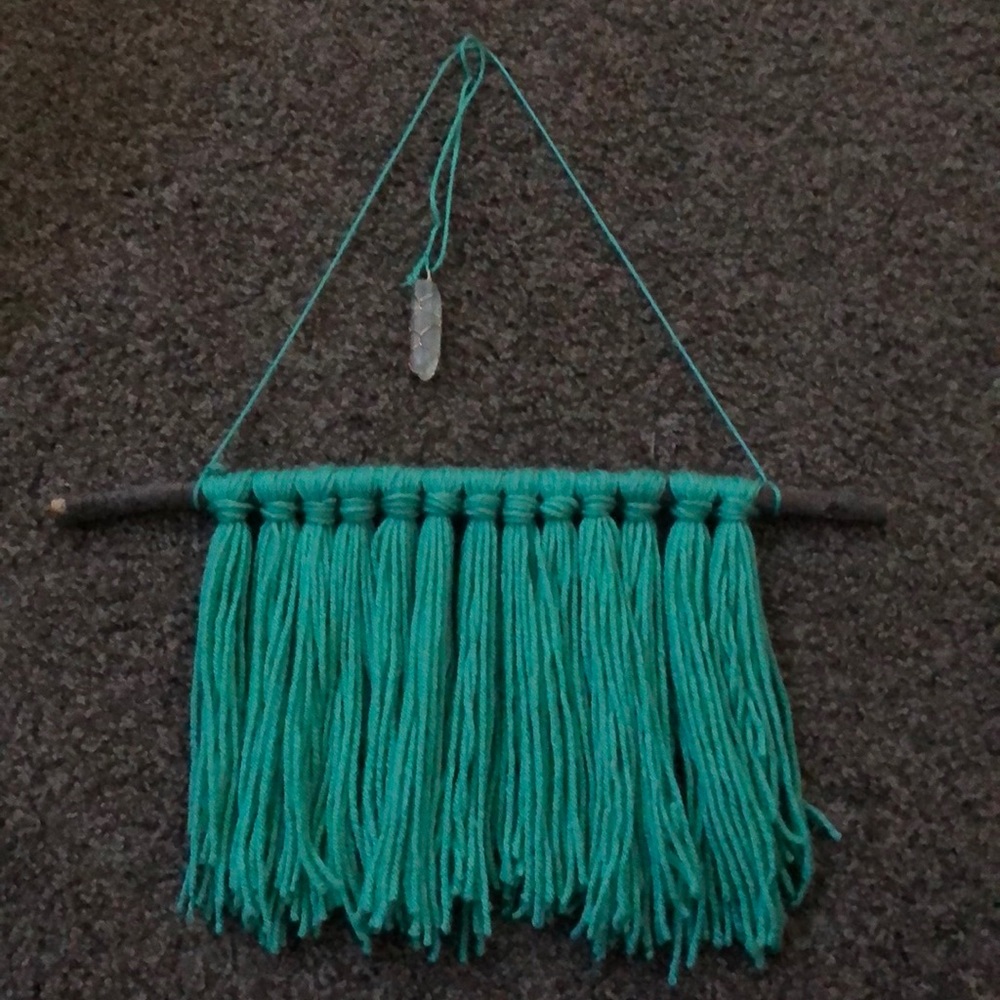 Turquoise wall hanging with Chrystal